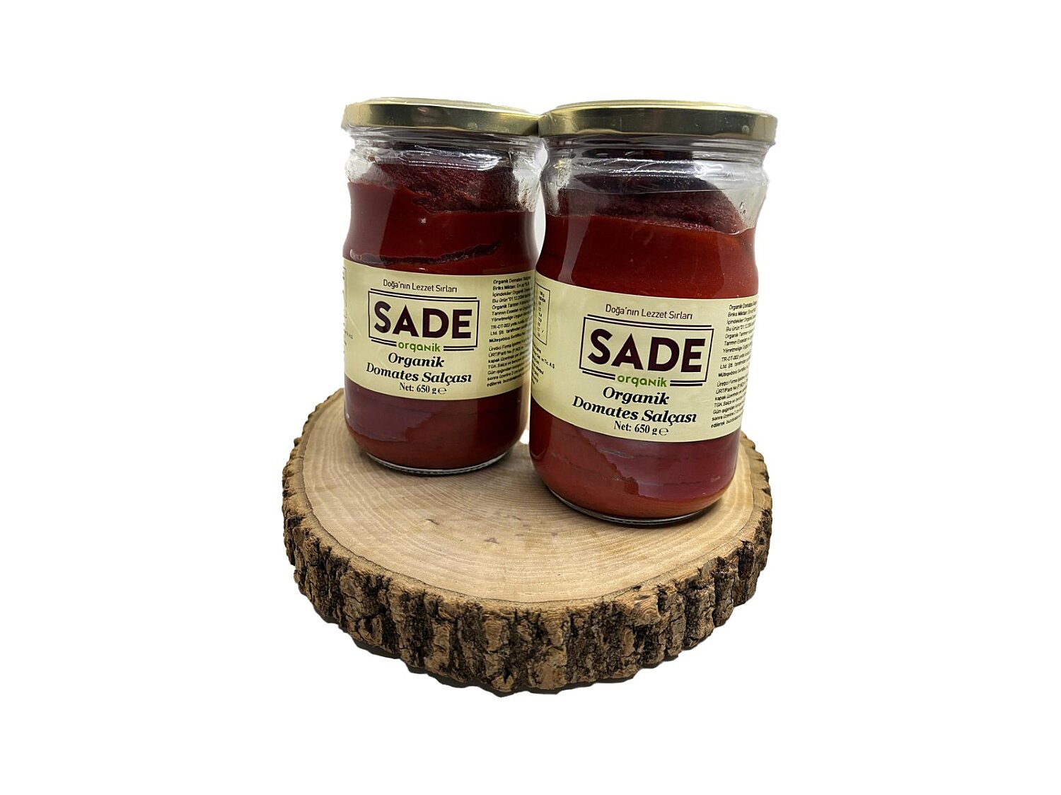 Sade Organik Domates Salçası 650 Gr - 1